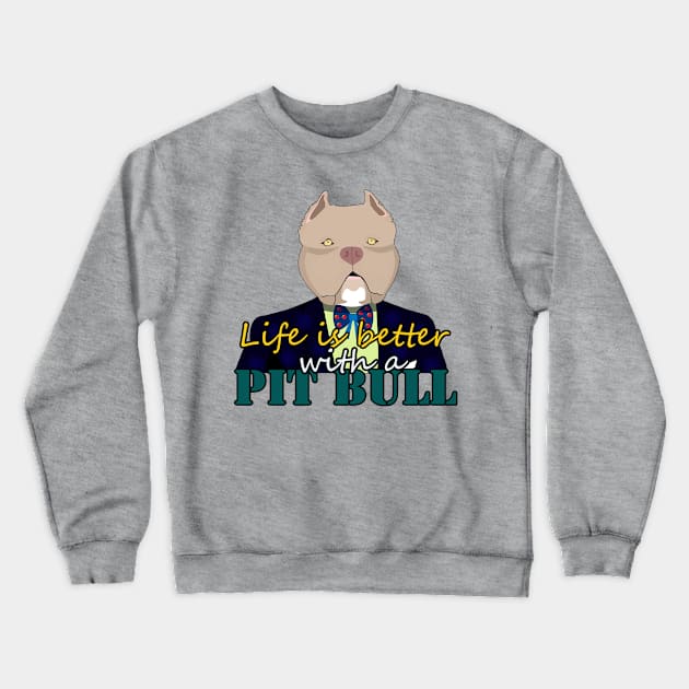 Pit Bull Crewneck Sweatshirt by momomoma